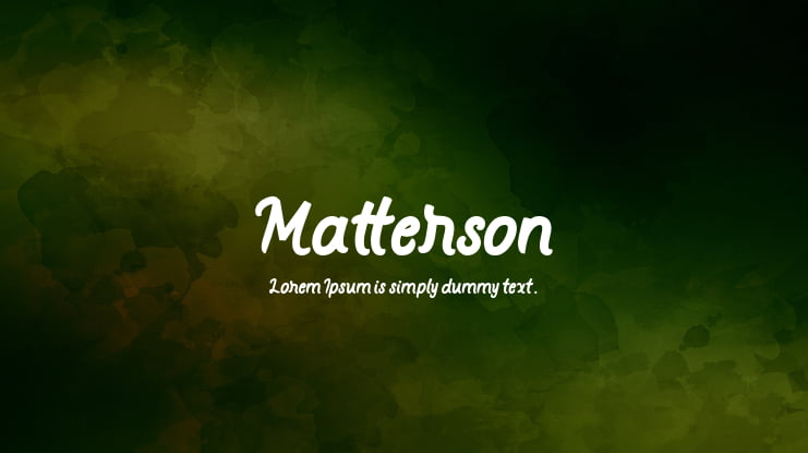 Matterson Font