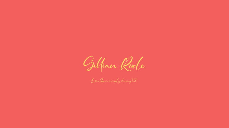 Gillian Rode Font