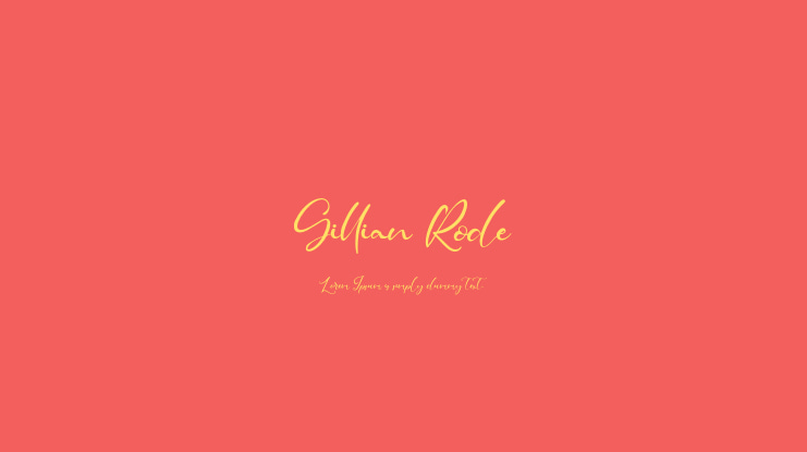 Gillian Rode Font