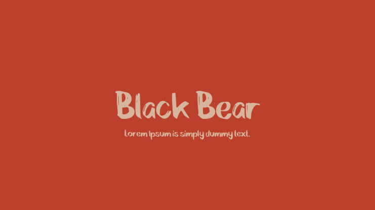 Black Bear Font
