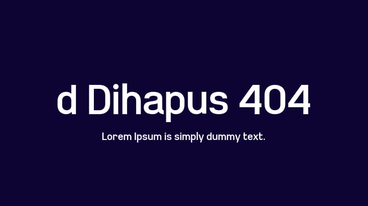 d Dihapus 404 Font