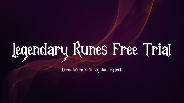 Legendary Runes Free Trial Font