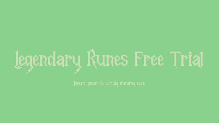 Legendary Runes Free Trial Font