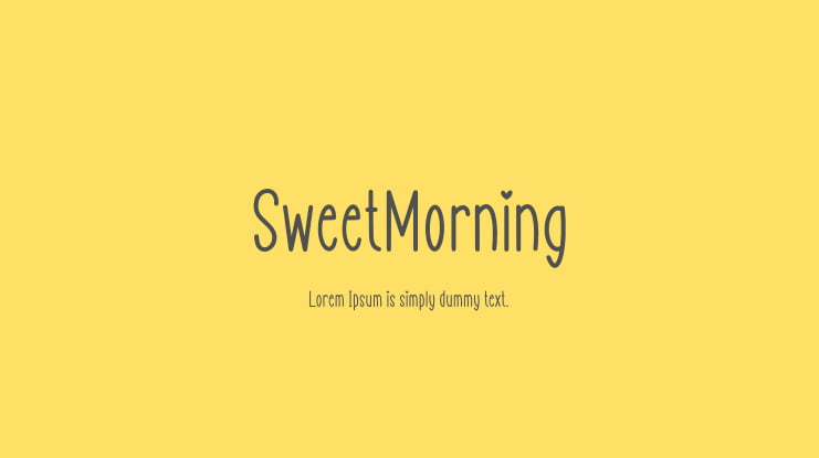 SweetMorning Font