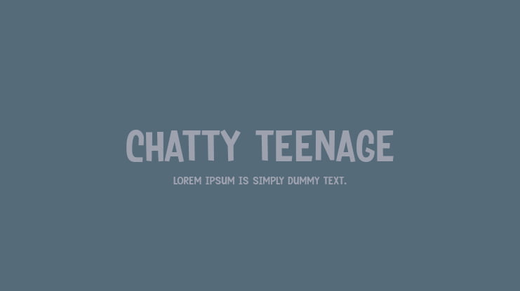 Chatty Teenage Font