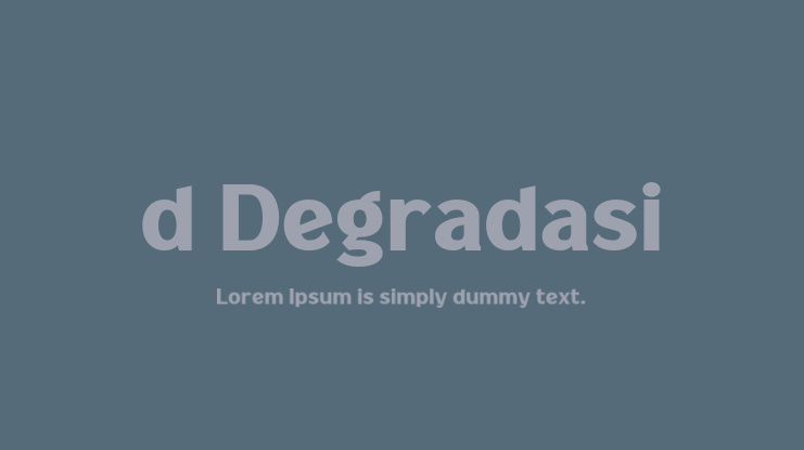 d Degradasi Font