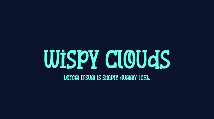 Wispy Clouds Font
