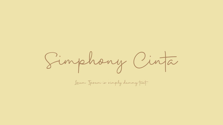 Simphony Cinta Font