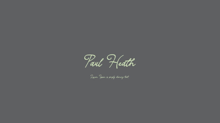 Paul Heath Font