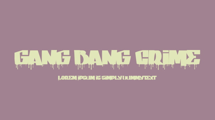 GANG BANG CRIME Font