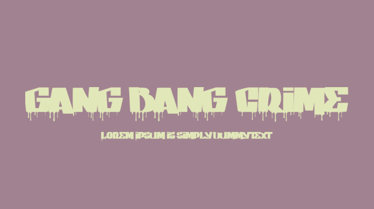 GANG BANG CRIME Font
