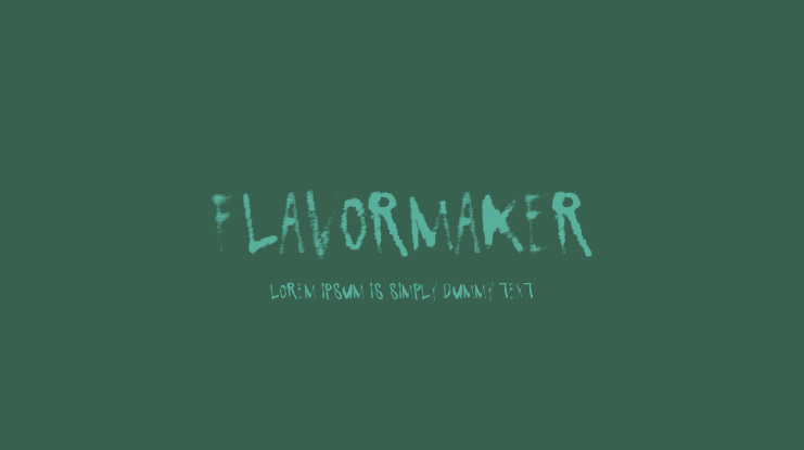 FlavorMaker Font