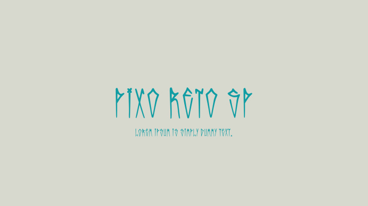Pixo Reto SP Font