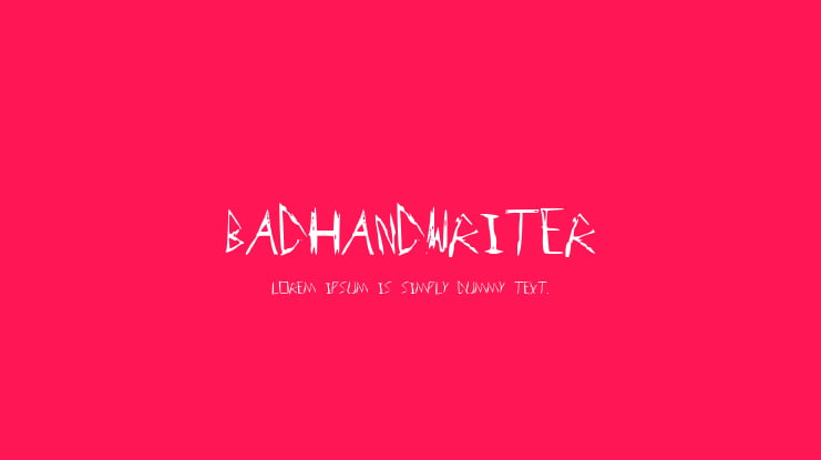 BadHandwriter Font