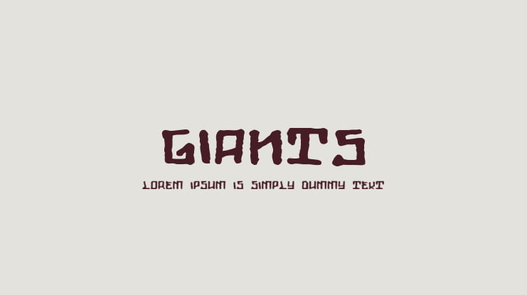 Giants Font