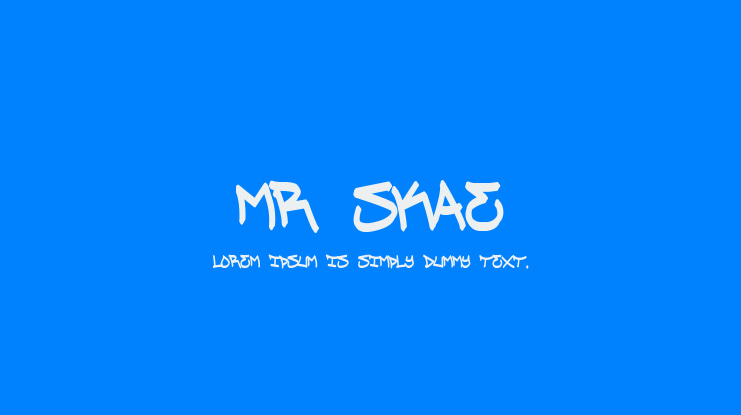 MR SKAE Font