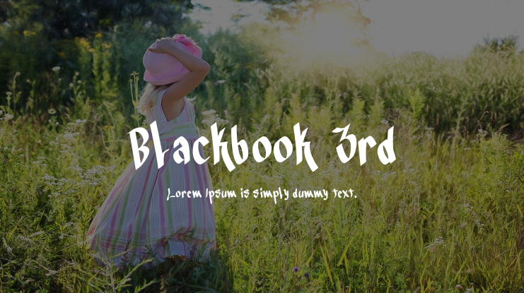Blackbook 3rd Font