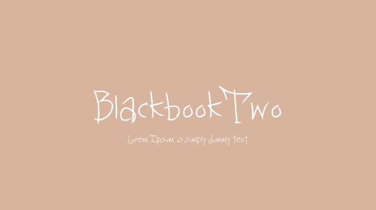 BlackbookTwo Font