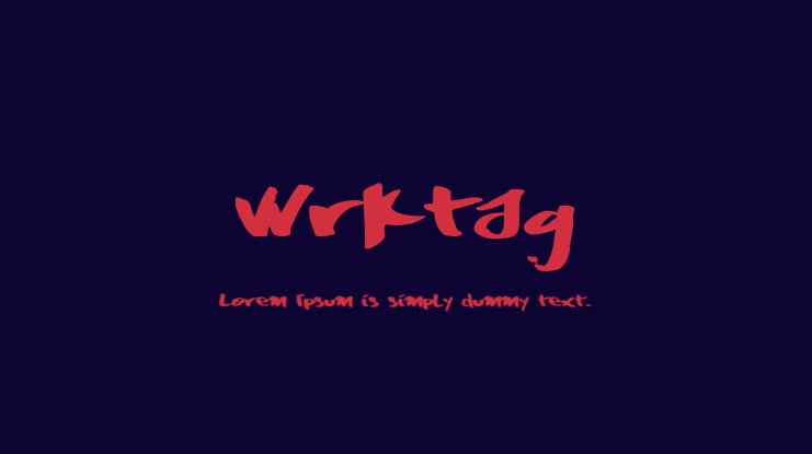 Wrktag Font