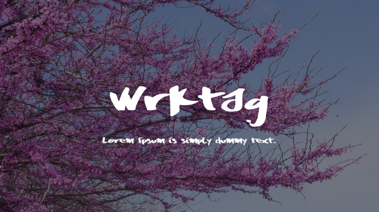 Wrktag Font