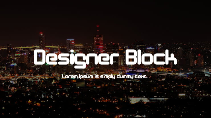 Designer Block Font Family