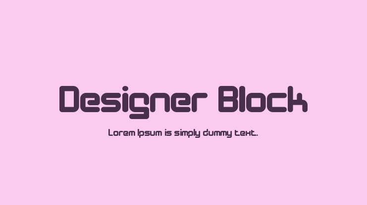 Designer Block Font Family