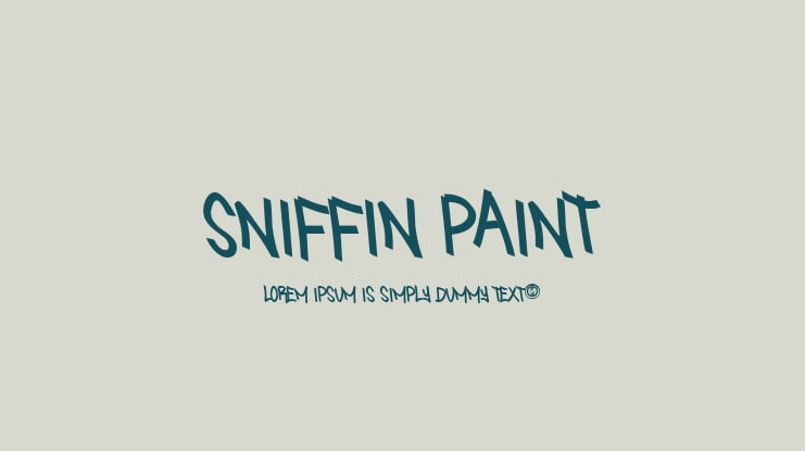 Sniffin Paint Font