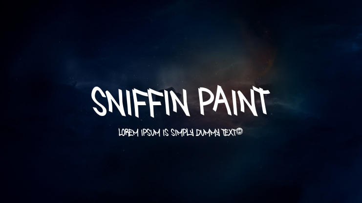 Sniffin Paint Font