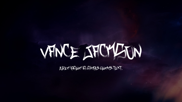 Vance Jackson Font