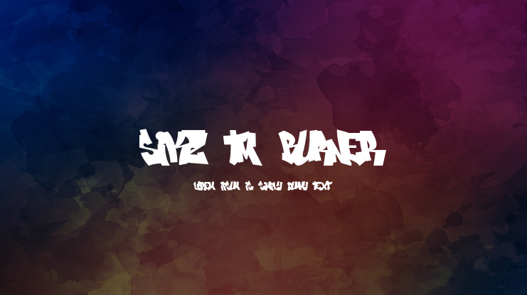 Sikz Tm Burner Font