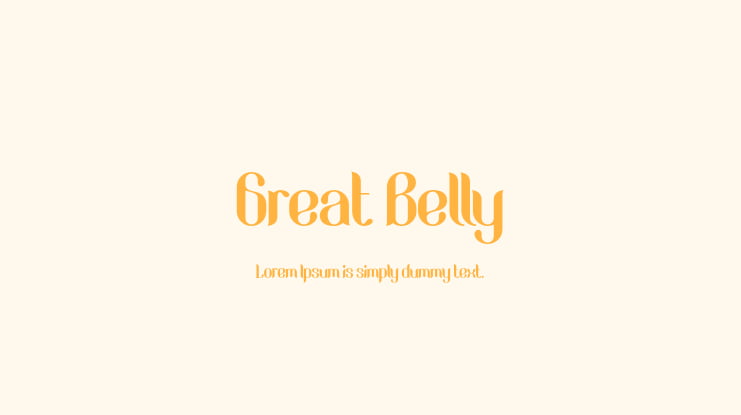 Great Belly Font