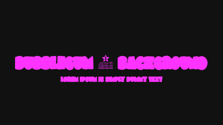 BUBBLEGUM 2 BACKGROUND Font Family