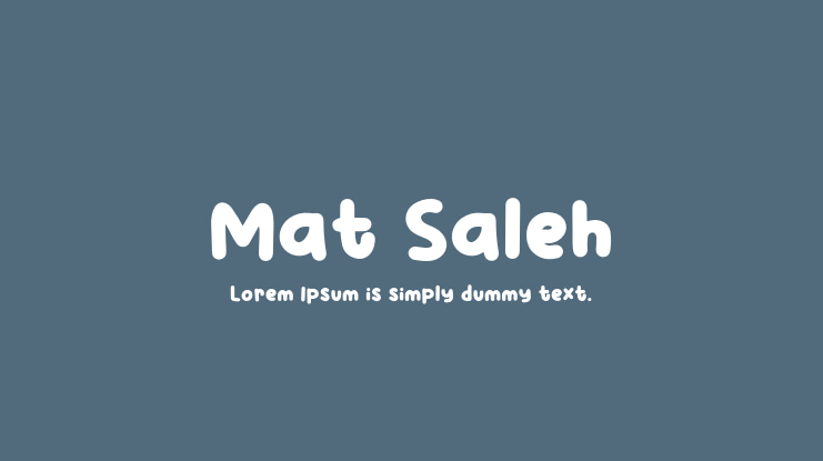 Mat Saleh Font