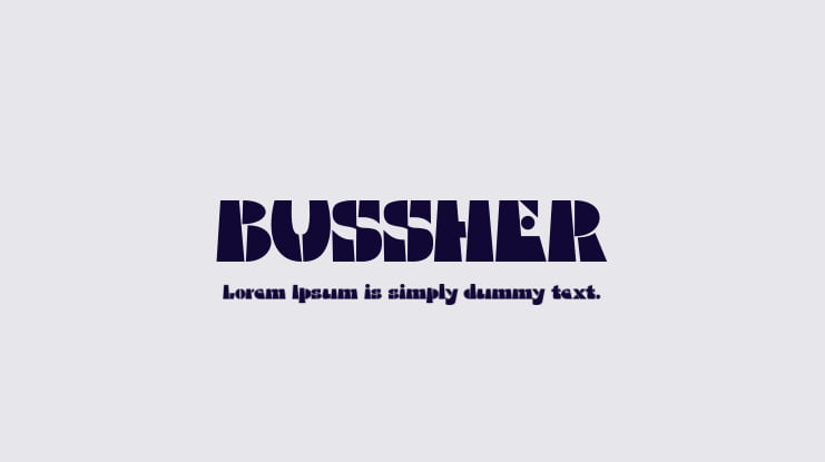BUSSHER Font