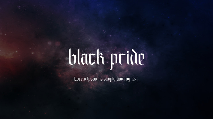 black pride Font