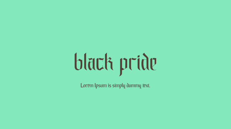 black pride Font