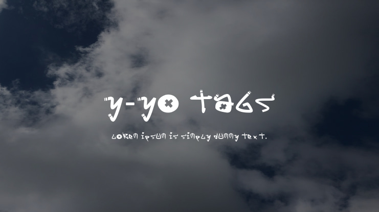 Y-Yo Tags Font