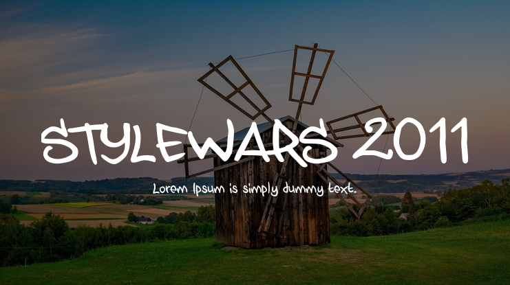 STYLEWARS 2011 Font