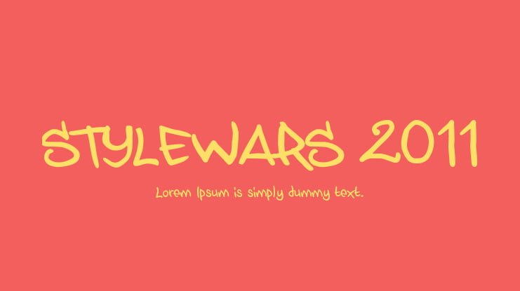 STYLEWARS 2011 Font