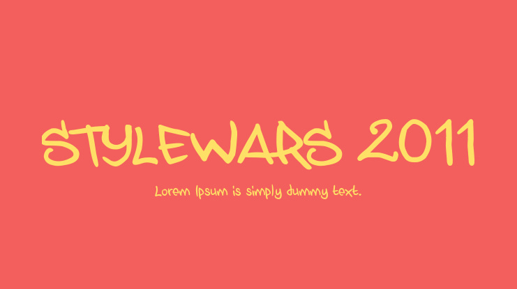 STYLEWARS 2011 Font
