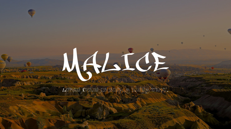 MALICE Font