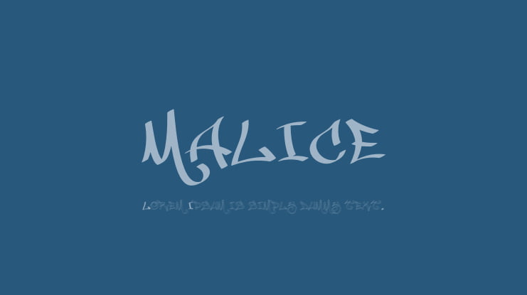MALICE Font