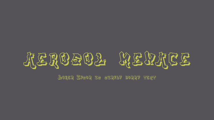 aerosol menace Font