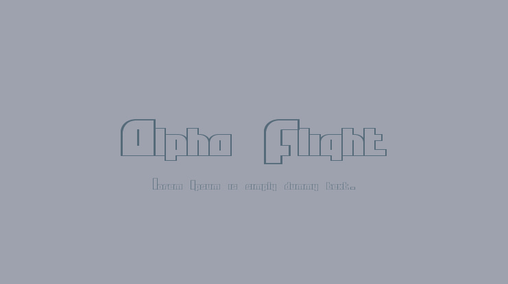 Alpha Flight Font Family