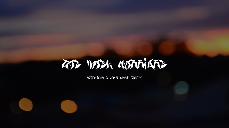 Gas Mask Warriors Font