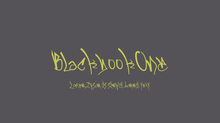 BlackbookOne Font
