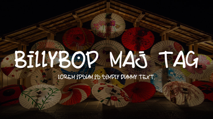 BillyBop_maj_tag Font