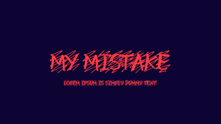 my mistake Font