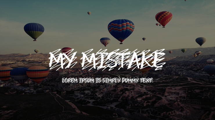 my mistake Font