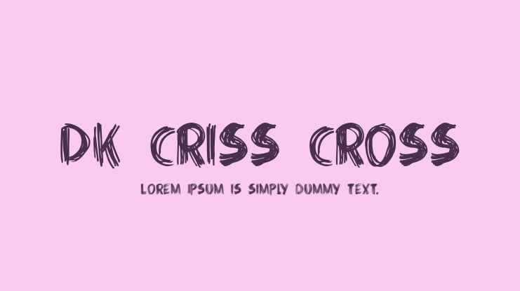 DK Criss Cross Font